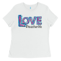White Love Teacher Life Ladies Tee - Bettercallsaul