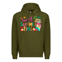 Army Green sweet summer time iced coffee Premium Hoodie - Jasminsmagicworld
