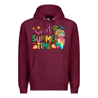 Burgundy sweet summer time iced coffee Premium Hoodie - Jasminsmagicworld