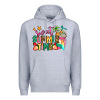 Heather Grey sweet summer time iced coffee Premium Hoodie - Jasminsmagicworld