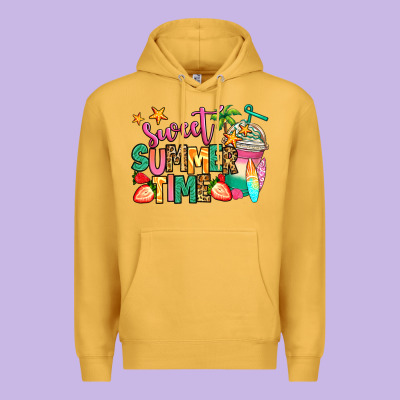 Sweet Summer Time Iced Coffee Premium Hoodie Designed By Jasminsmagicworld