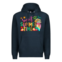 Navy sweet summer time iced coffee Premium Hoodie - Jasminsmagicworld