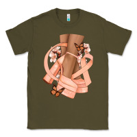 Army Green Cancer diva peach ribbon Classic Tee - NancyCooperArtShop