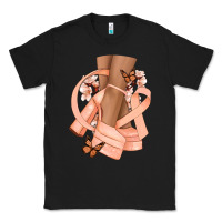 Black Cancer diva peach ribbon Classic Tee - NancyCooperArtShop