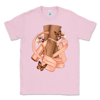 Bubblegum Pink Cancer diva peach ribbon Classic Tee - NancyCooperArtShop
