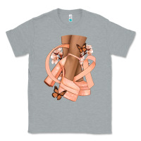 Heather Grey Cancer diva peach ribbon Classic Tee - NancyCooperArtShop