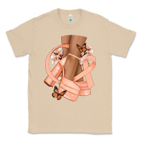 Mushroom Cancer diva peach ribbon Classic Tee - NancyCooperArtShop