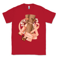 Red Cancer diva peach ribbon Classic Tee - NancyCooperArtShop