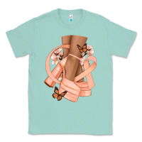 Seafoam Cancer diva peach ribbon Classic Tee - NancyCooperArtShop