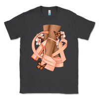 Smoke Cancer diva peach ribbon Classic Tee - NancyCooperArtShop