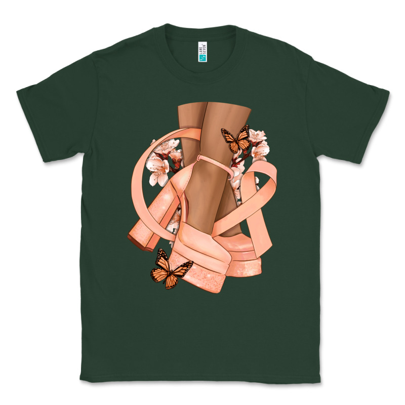 Cancer Diva Peach Ribbon Classic Tee by NancyCooperArtShop | Teevron