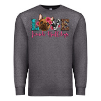 Charcoal Heather love french bulldogs Premium Sweatshirt - Artiststas
