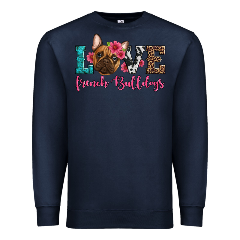 Love French Bulldogs Premium Sweatshirt by Artiststas | Teevron