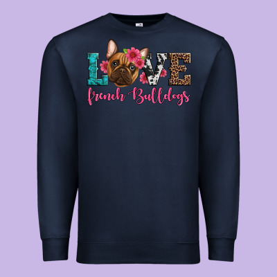 Love French Bulldogs Premium Sweatshirt Designed By Artiststas