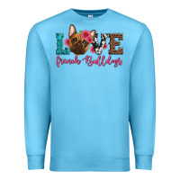 Ocean Blue love french bulldogs Premium Sweatshirt - Artiststas