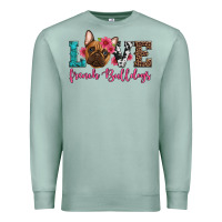 Seafoam love french bulldogs Premium Sweatshirt - Artiststas