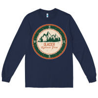 Navy Glacier National Park Long Sleeve Tee - minhPixels