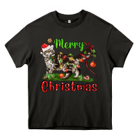 Asphalt maine coon cat merry christmas Heavy Core Tee - LillyAllenDesigns