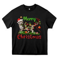 Black maine coon cat merry christmas Heavy Core Tee - LillyAllenDesigns