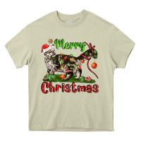 Mossy maine coon cat merry christmas Heavy Core Tee - LillyAllenDesigns