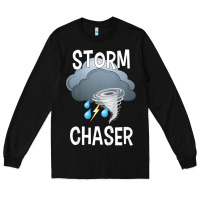 Black Kids Storm Chaser Boys Storm Hunter Tornado Gift Long Sleeve Tee - minhPixels