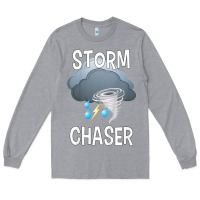 Heather Grey Kids Storm Chaser Boys Storm Hunter Tornado Gift Long Sleeve Tee - minhPixels