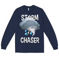 Navy Kids Storm Chaser Boys Storm Hunter Tornado Gift Long Sleeve Tee - minhPixels