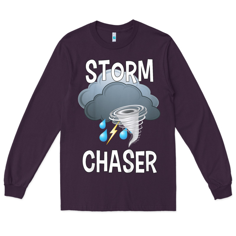 Kids Storm Chaser Boys Storm Hunter Tornado Gift Long Sleeve Tee by minhPixels | Teevron