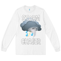White Kids Storm Chaser Boys Storm Hunter Tornado Gift Long Sleeve Tee - minhPixels
