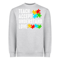 Heather Grey Teach Accept Understand Love Heavyweight Sweatshirt - CowhideDigitalArt