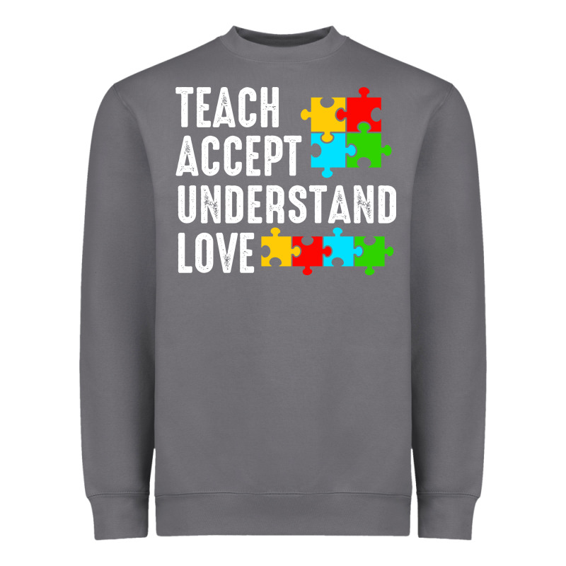 Teach Accept Understand Love Heavyweight Sweatshirt by CowhideDigitalArt | Teevron