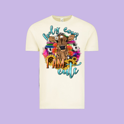 Holy Cow I Am Cute Baby Cow Vintage Tee Designed By Howdyjamesfarm