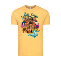 Vintage Mustard Holy cow i am cute baby cow Vintage Tee - HowdyJamesFarm
