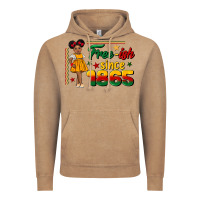 Vintage Coffee free ish since 1865 black girl peekaboo juneteenth Vintage Hoodie - CowGirlArtShop