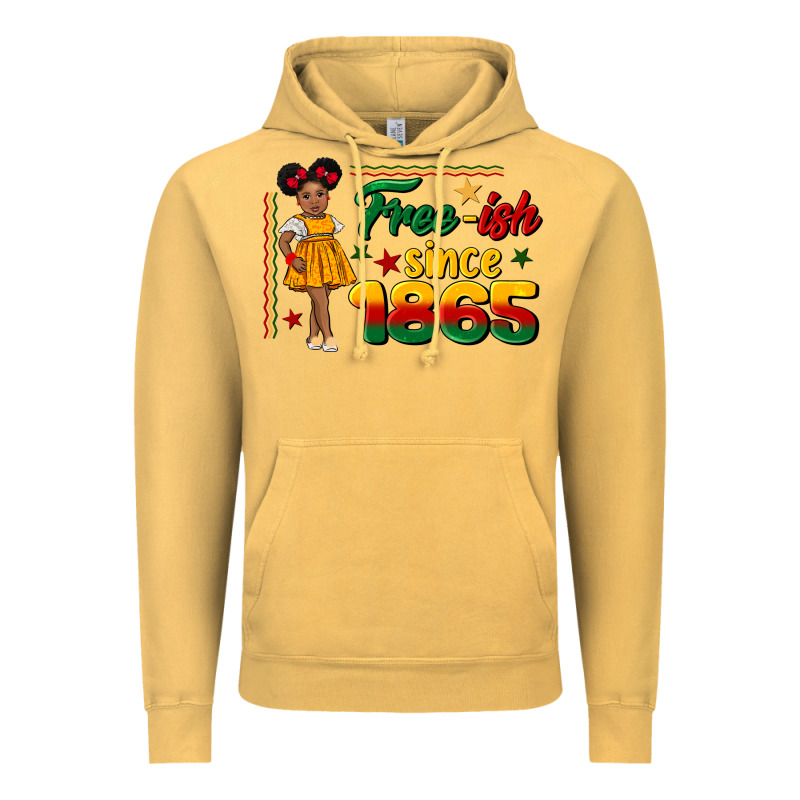 Free Ish Since 1865 Black Girl Peekaboo Juneteenth Vintage Hoodie by CowGirlArtShop | Teevron