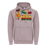 Vintage Zinc free ish since 1865 black girl peekaboo juneteenth Vintage Hoodie - CowGirlArtShop