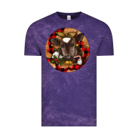Cloud Purple Christmas Baby Cow Vintage Tee - RanaPortraitStore