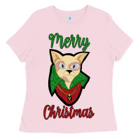 Bubblegum Pink Merry Christmas Cat Ladies Tee - Bettercallsaul