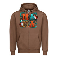 Chestnut Bowling mama leopard frame Mother's Day Zipper Hoodie - LillyAllenDesigns