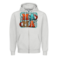 Dove Grey Bowling mama leopard frame Mother's Day Zipper Hoodie - LillyAllenDesigns