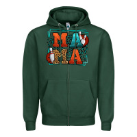 Sports Green Bowling mama leopard frame Mother's Day Zipper Hoodie - LillyAllenDesigns
