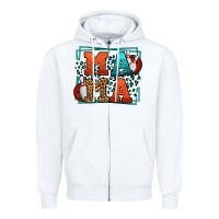 White Bowling mama leopard frame Mother's Day Zipper Hoodie - LillyAllenDesigns