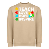 Mushroom Teach Love Hope Inspire Heavyweight Sweatshirt - CowhideDigitalArt