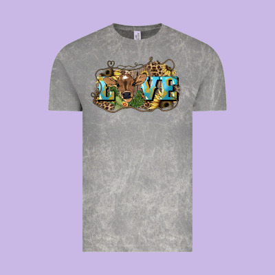 Love Baby Cow Vintage Tee Designed By Howdyjamesfarm