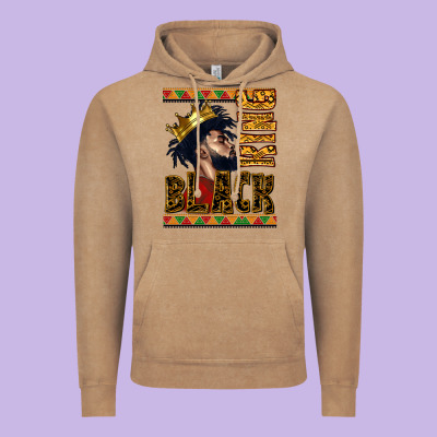 Black King Vintage Hoodie Designed By Cowgirlartshop
