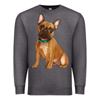 Charcoal Heather french bulldog Premium Sweatshirt - Artiststas