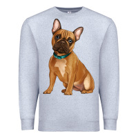 Heather Grey french bulldog Premium Sweatshirt - Artiststas