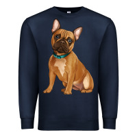 Navy french bulldog Premium Sweatshirt - Artiststas
