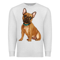 Oatmeal Heather french bulldog Premium Sweatshirt - Artiststas