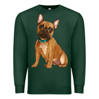 Sports Green french bulldog Premium Sweatshirt - Artiststas